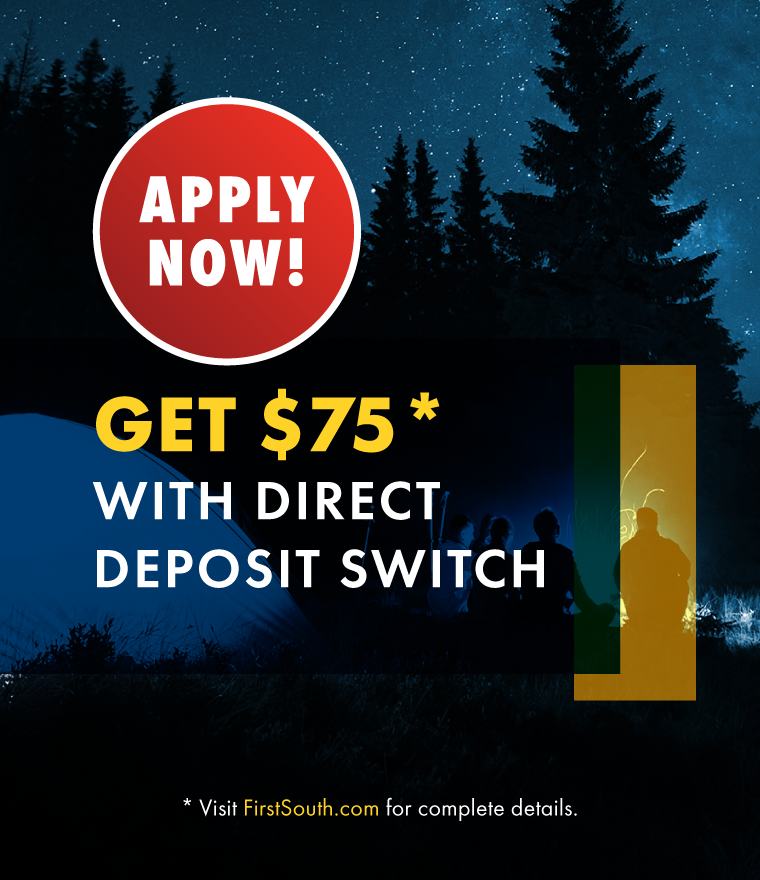 Score $75 with direct deposit!