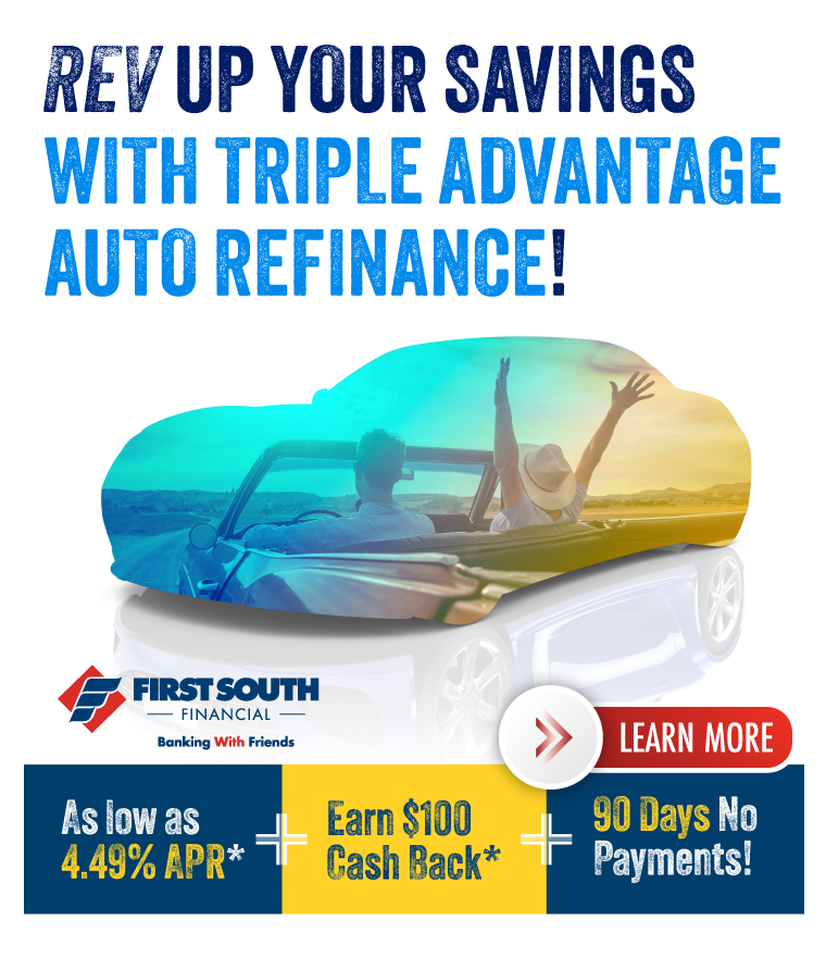 Auto Loan Rates as low as 4.49% APR*, Up to $100 Cash Back*, and 90 Days No Payments*!